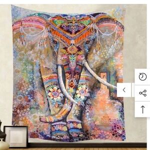 Used large elephant tapestry